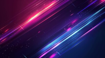 abstract dark blue background with colorful neon light streaks and beams futuristic scifi digital art