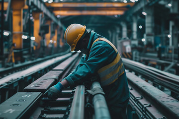 Various industry sectors with dedicated workers, showcasing diverse environments from factories to construction sites and technology hubs.