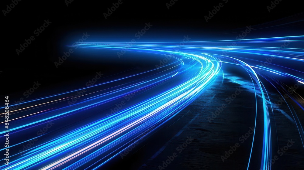 Aufkleber data velocity luminous speed lines on dark background highspeed internet concept abstract digital ar