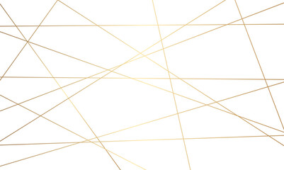 Obraz premium Abstract luxury seamless premium shiny golden random chaotic square and triangle lines on transparent background. Vector, illustration