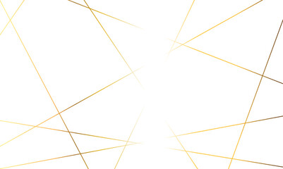 Abstract luxury seamless premium shiny golden random chaotic square and triangle lines on transparent background. Vector, illustration