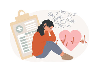 Anxiety isolated concept vector illustration.