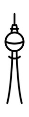 Berlin Tower, Berlin landmark icon. Suitable use for travel, holiday, app, website, infographic and more. © Simple Glyphs