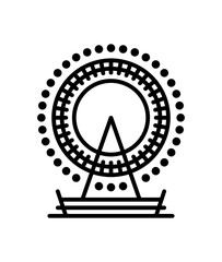 London Eye, England landmark icon. Suitable use for travel, holiday, app, website, infographic and more.