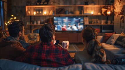 Friends Watching TV Together