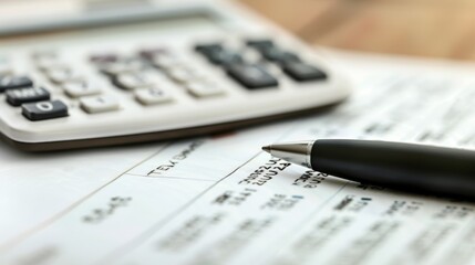 The calculator and pen