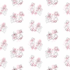 Seamless floral pattern with magnolies in watercolor style. Hand drawn watercolor illustration, pattern on color background. For card, packing, clothes and other DIY.
