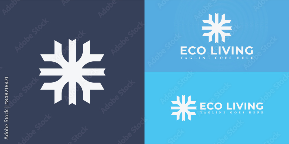 Poster abstract initial letters el or le logo in white color isolated on multiple background colors. the lo