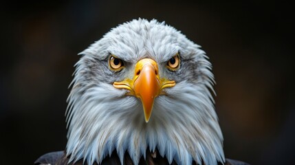 Obraz premium Close-up portrait of a bald eagle.