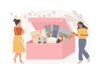 Beauty box isolated concept vector illustration.