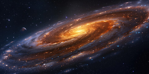 Fototapeta premium Beautiful view of the milky way galaxy