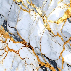 Seamless Dark and Golden Marble Texture: Hyper-Detailed Beauty