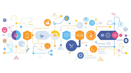 Infographic showcasing a step-by-step process with icons and arrows