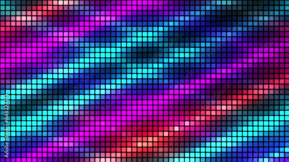 Leinwandbilder abstract animated background of multi-colored squares. abstract gradient background. pixel backgroun