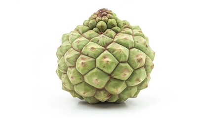 Obraz premium Annona squamosa or sugar apple isolated against a white backdrop
