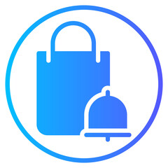 Fototapeta premium shop gradient icon