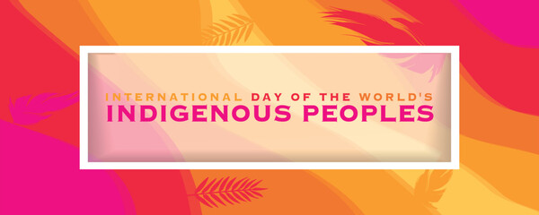 Indigenous Peoples Day. Holiday concept. Template for background, banner, card, poster with text inscription. Vector EPS10 illustration
