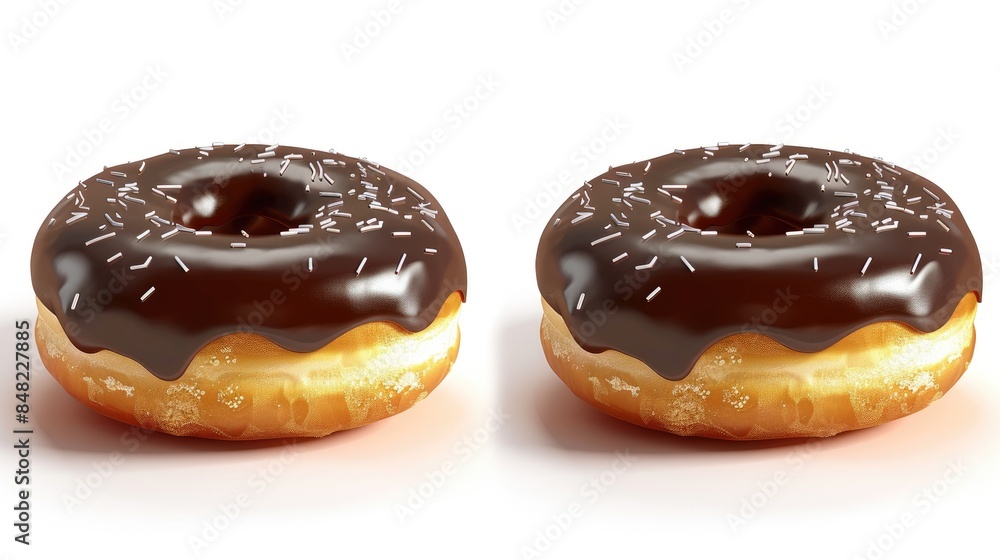 Canvas Prints create a delicious chocolate donut graphic in 2d format perfect for printing on merchandise banners 