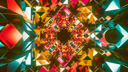 Harmonious abstract blend vibrancy shapes photo synergy