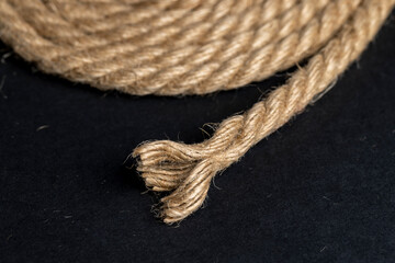 a close-up of a piece of rope for industrial use