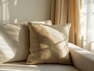 Add charm to the room's interior with a plush sofa pillow