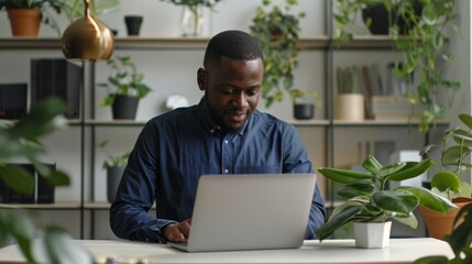 Fototapeta premium The man at laptop