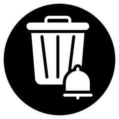 trash bin glyph icon