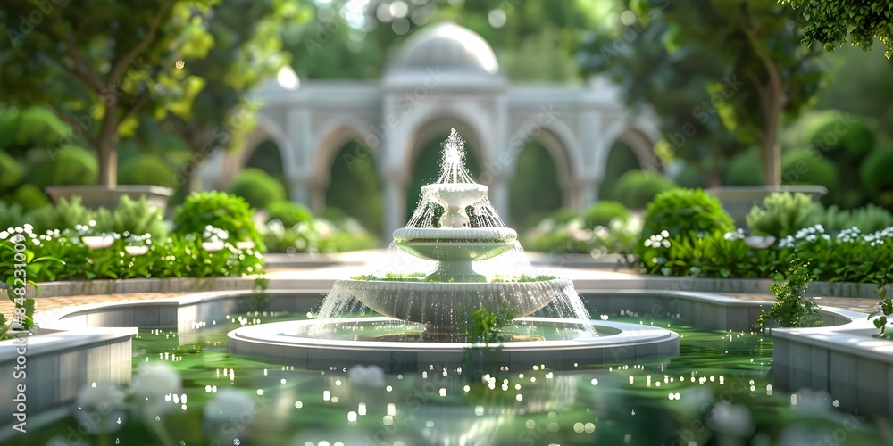 Poster creating a 3d model of the hanging gardens of babylon. concept historical architecture, 3d modeling,