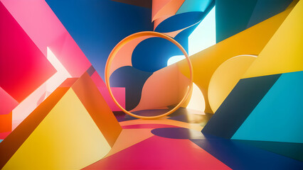 Textured Abstract Canvas Vibrant Palette Tactile Depths