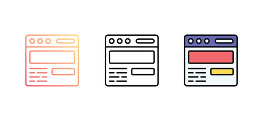 Blog icon design with white background stock illustration