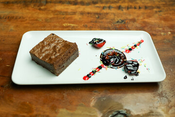 chocolate cake on a plate