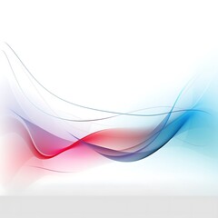 Naklejka premium Abstract curve light effects lines background in cool and warm colors, copy space