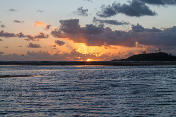 sunrise over the beach, k'gari