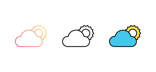 Cloudy icon design with white background stock illustration