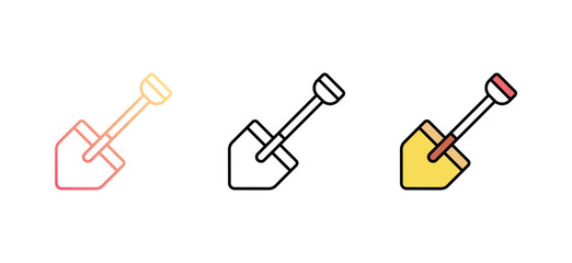 Shovel icon design with white background stock illustration
