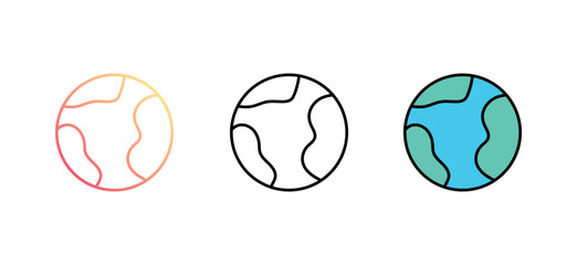 Fototapeta premium World icon design with white background stock illustration