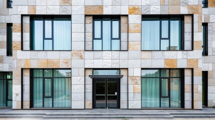 Fototapeta premium Modern residential buildings with luxury balconies