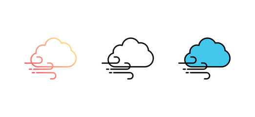 Wind icon design with white background stock illustration