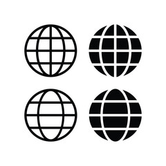 vector web icon. website icon or Globe icon set vector illustration.
