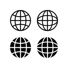 vector web icon. website icon or Globe icon set vector illustration.

