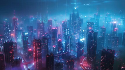 A futuristic city concept is depicted