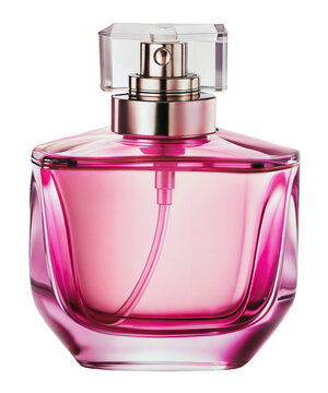Pink perfume bottle for women, cut out - stock png.