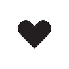 heart black icon vector eps