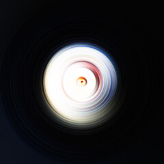 Colorful radial motion effect. Abstract rounded background. Color curves and sphere. Multi color gradient rings and circles wallpaper. Colored texture backdrop and banner.