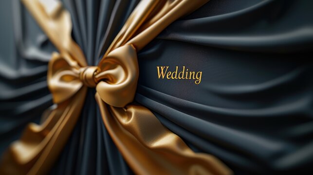 Romantic allure: captivating wedding invitation card adorned with text wedding, blending elegance and sentiment in beautiful design, perfect for announcing and inviting to joyous celebration of love.