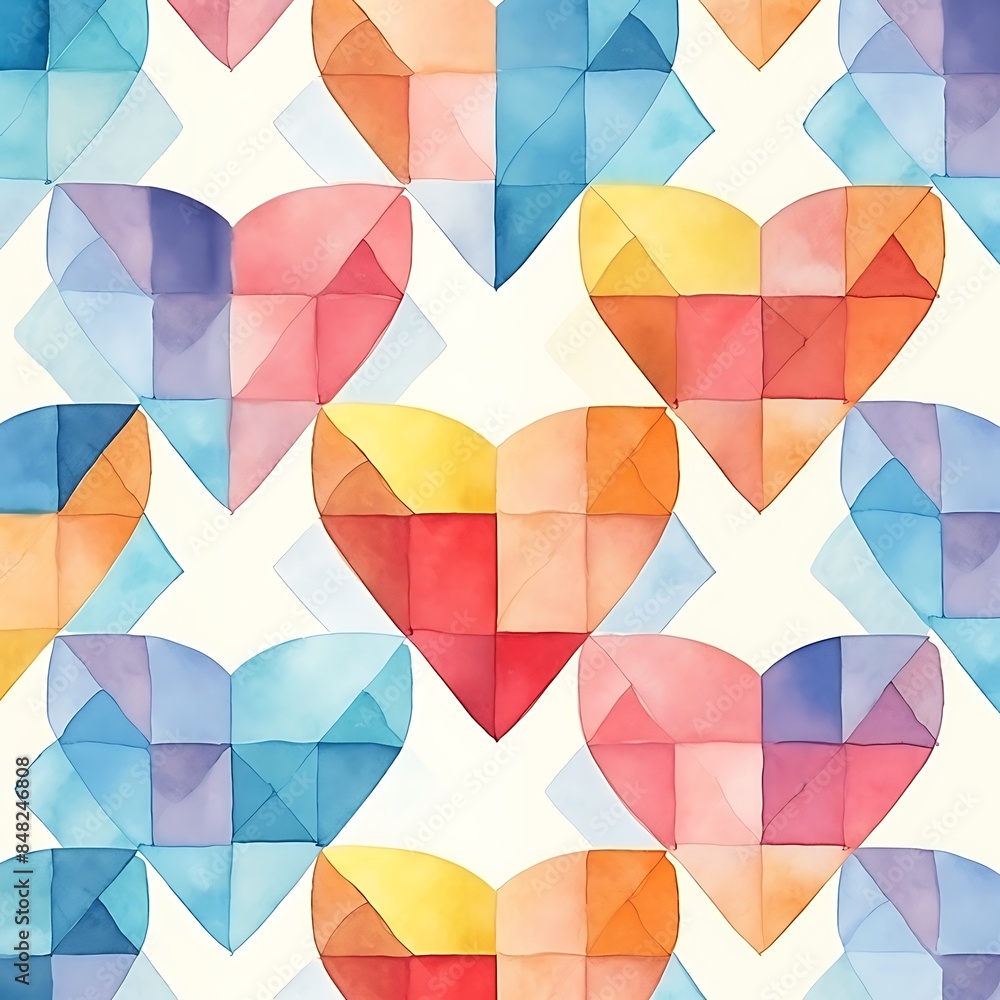 Fototapete abstract shape heart background. triangulated texture. design 3d. polygonal geometrical pattern. mod
