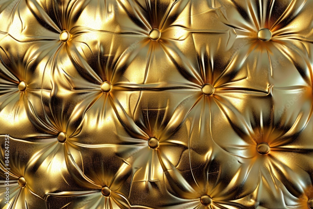 Poster texture of padding a gold texture of padding cushion.