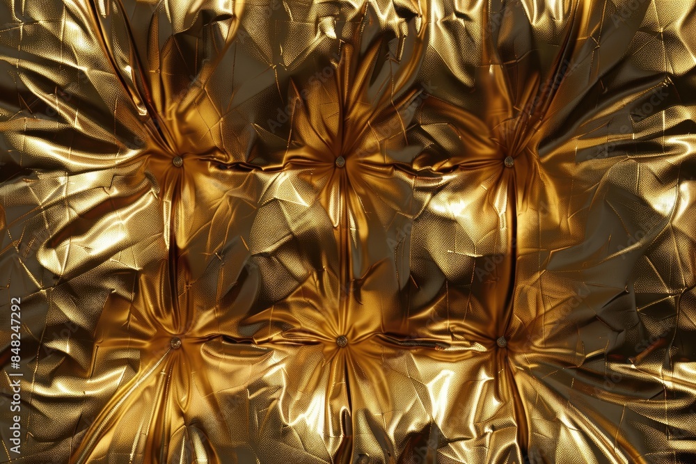 Poster texture of padding a gold texture of padding cushion.