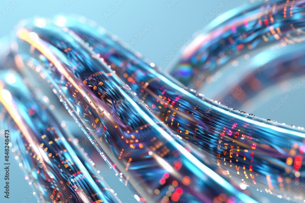 Poster radiant data cables transmitting information in the background for optimal search relevance