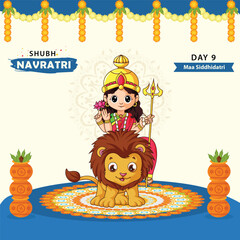 Navratri and Happy durga puja festival Poster